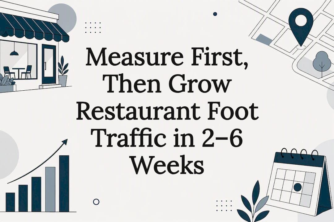 Measure First, Then Grow Restaurant Foot Traffic in 2–6 Weeks