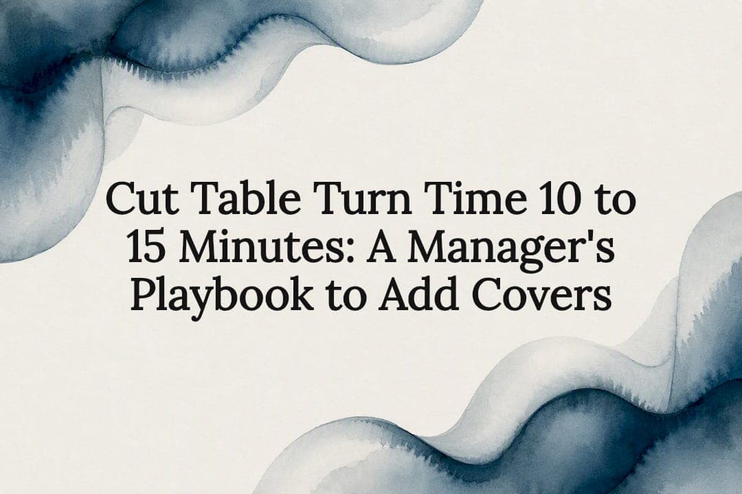 Cut Table Turn Time 10 to 15 Minutes: A Manager's Playbook to Add Covers